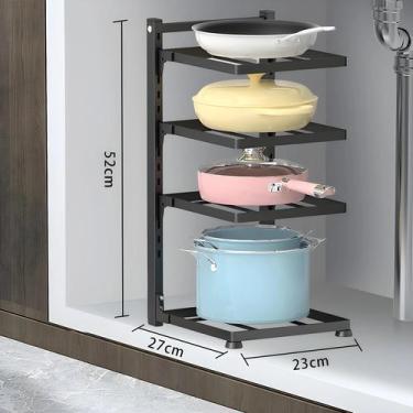 Imagem de Prateleira Ajustável Multicamadas Para Pia De Cozinha, Suporte Para Pa