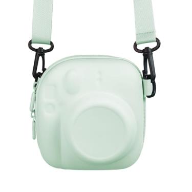 Imagem de Kuprusar Capa Protetora Para Câmera Instax Mini, Bolsa De Armazenamento Rígida Em Eva Com Alça Ombro Fuji 99/90/40/Evo/12/11/10/9/8/7+ Instant Green