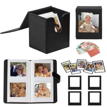 Imagem de CAIYOULE Acessórios Para Filme Câmera Instantânea Fujifilm Instax Square Sq40/Sq1/Sq6/Sq20 Incluem Bolsa Fotos/Álbum/Moldura Magnética/Adesivos Geladeira/Adesivos (Série Preta)
