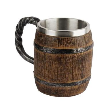 Imagem de Caneca Vikings Vintage Medieval Skull Para Cerveja Chopp Hidromel Vinh