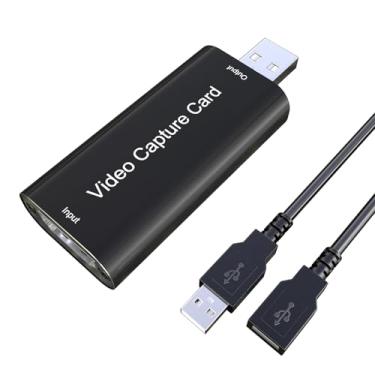 Imagem de Placa de captura de vídeo HDMI 4K – Adaptador de captura de áudio para jogos de cartas Cam Link, dispositivo de captura de gravação HDMI para USB 2.0 para streaming, jogos, transmissão ao vivo