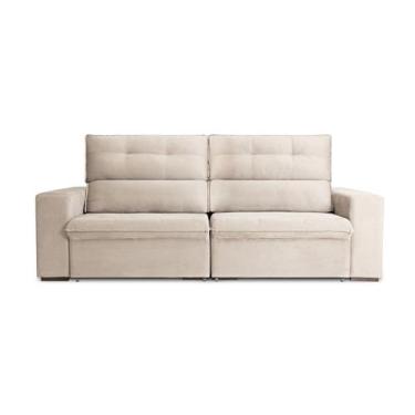 Imagem de Sofá New Toronto - Veludo Itália Creme - Sofá de Fábrica, 2,50m