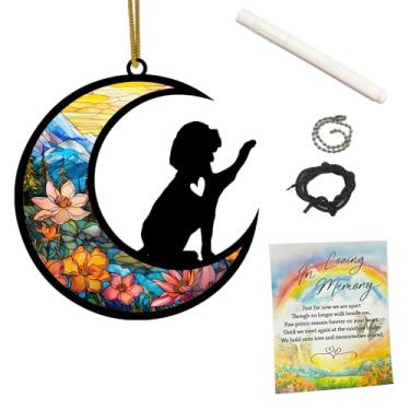 Imagem de NETHOMEWOODS Beagle Memorial Suncatcher, lembrança personalizada de ponte arco-íris com nome e data, presente de falecimento para amantes de cães, presentes de perda de luto de animais de estimação