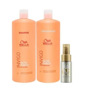 Imagem de Wella Nutri-Enrich Sh 1000ml + Cond 1000ml + Oleo Light 30ml - Wella p