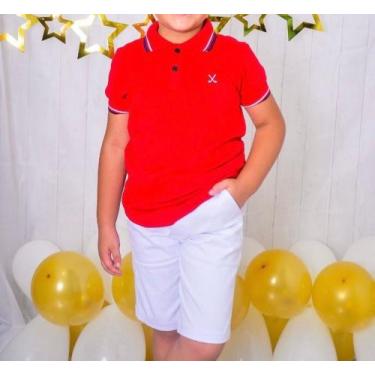Imagem de Conjunto social infantil menino manga curta C/bermuda  - patricinha ki