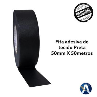 Imagem de Fita Adesiva Tecido Preta 50mmX50m - Cremer