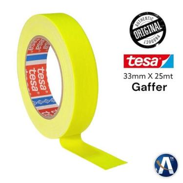 Imagem de Fita Tecido Gaffer Tape Tesa 33mmX25m Amarela Fluorescente