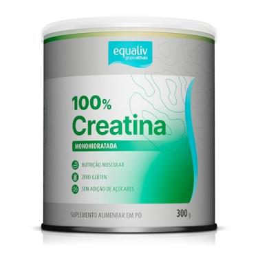 Imagem de EQUALIV 100% Creatina Monohidratada - Suplemento Alimentar em Pó - Nutrição Muscular - Vegana, Sem Glúten, Sem Açúcares e Adoçantes Artificiais - Lata 300g