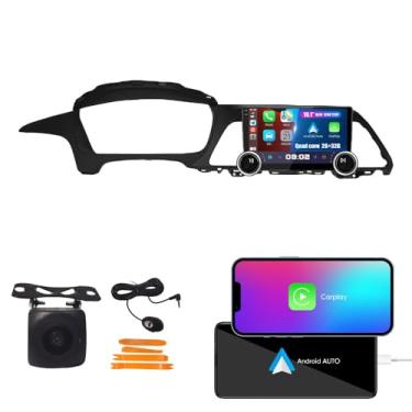 Imagem de Botões de exibição física CarPlay/Android Auto Autoradio FM Rádio Navegação veicular Pad Player GPS 10,1 polegadas QLED Touch Screen BT WiFi 2 Din Headunit Tablet para Hyundai Sonata 2015-2017 Quad