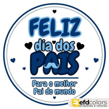 Imagem de Etiquetas Adesivo Dia Dos Pais 5cm - Kit C/100 - Efd Colors, 2