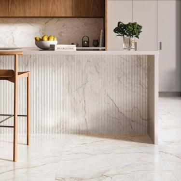 Imagem de Revestimento Apuano Oro Graffi 45x120cm Mate Retificadoificado Caixa 1,61m² Branco Portobello