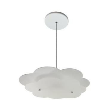 Imagem de Luminária Pendente Nuvem Infantil Branca Céu Quarto Criança Bebê Teto 