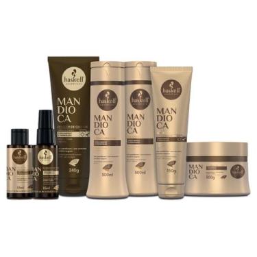 Imagem de Kit Haskell Mandioca Sh Cond Masc Leave Nect Rep E Ativ 300ml - NoBran