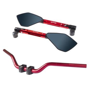 Imagem de Kit Guidão Esportivo Naked  28mm Espelho Retrovisor Er6n - Stark Race,