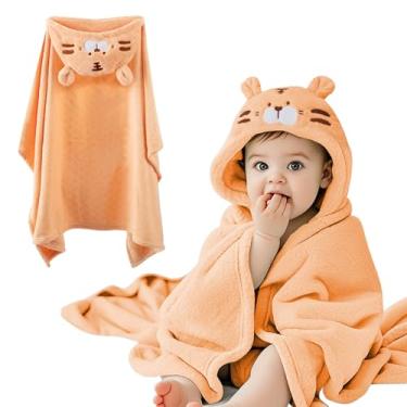Imagem de DUDUELITE Toalha de banho com capuz para bebês e bebês adequada para bebês meninos e meninas de 0 a 5 anos de idade - uma toalha de banho com capuz macia, absorvente e protetora solar. 80 x 125 cm