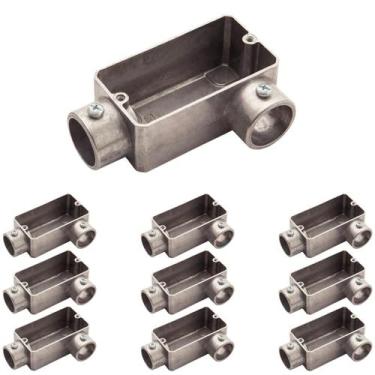 Imagem de 10 Condulete Alumínio LL 3/4 Sieg S/placa S/rosca