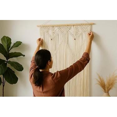 Imagem de Cortina Painel Fibra De Coco Macramê Decoração Boho Chic