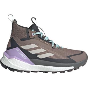 Imagem de adidas Tênis de caminhada feminino Terrex Free Hiker 2.0 Gore-tex, Trace Brown/Wonder Alumina/Carbono, 35