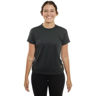 Imagem de Blusa Academia Feminina Babylook Esportiva Proteção Uv 50+ - TN Terra 