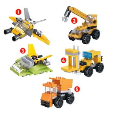 Imagem de Kit 5 Blocos De Montar Inblox Creator Caminhão Trator Nave - Ark Toys