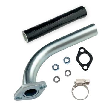 Imagem de YAMAKATO Tubo De Escape E Manga Proteção Contra Incêndio Com Braçadeira Para Predator 212Cc 196Cc 6,5 Hp Coleman Ct200U-Ex Bt200X Honda Gx160 Gx200 Go Kart Engine Mini Bike Performance Parts