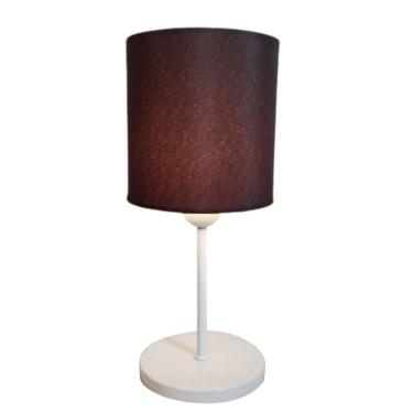 Imagem de Abajur Cabeceira Para Quarto Cilíndrico Vivare Md-2010 Cúpula em Tecido - Bivolt