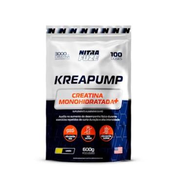 Imagem de KreaPump – Creatina Monohidratada + Pump | Suporte para Energia, Força sem limites e maior absorção | Performance Avançada em Treinos Intensos | NitraFuze (600g - 100 doses, Limão)