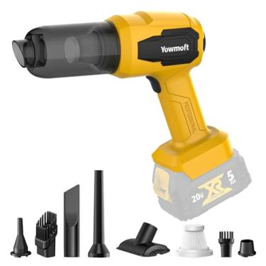 Imagem de Aspirador de pó portátil 3 em 1 compatível com bateria Dewalt de 20 V com sucção forte de 21000pa, aspirador portátil sem fio e soprador com motor sem escovas de 200 W, mini aspirador de pó para carro
