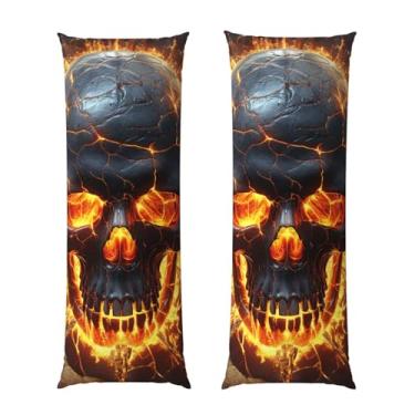 Imagem de Capa de travesseiro corporal com zíper ultramacia e refrescante, capa de almofada protetora respirável para cama de caveira, capa de almofada decorativa para casa 50,8 cm x 137,2 cm