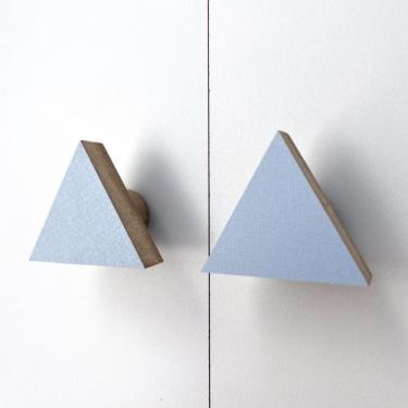 Imagem de 3 Puxadores Triângulos Infantil Porta Gaveta Cômoda Móveis - Hanger De