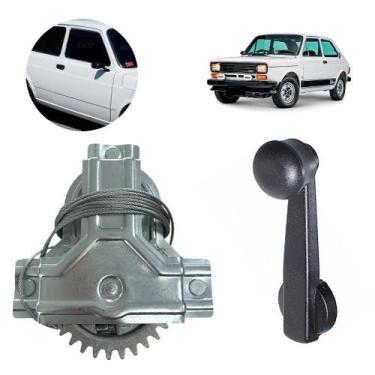 Imagem de Kit Maquina Vidro Manivela Da Porta 147 Manual Dir/Esq Todos - Fegara
