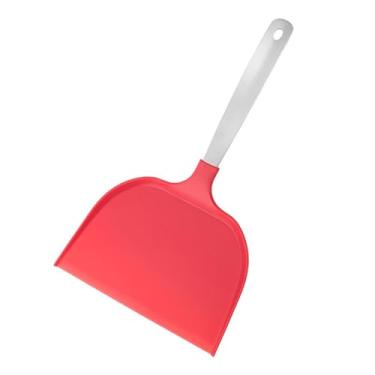 Imagem de KiBcsLic Pá de nylon para panquecas, espátula para omeletes, espátula para ovos, virador de panquecas para utensílios de cozinha domésticos, Vermelho