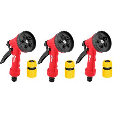 Imagem de Esguicho plástico jardim 5 funções NOVE54+engate 1/2" 3 unid