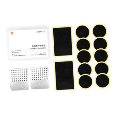 Imagem de menolana Kit de reparo de câmara de ar de bicicleta, conjunto de reparo de furos de câmara de ar de bicicleta, remendos premium para de pneus de bicicleta,