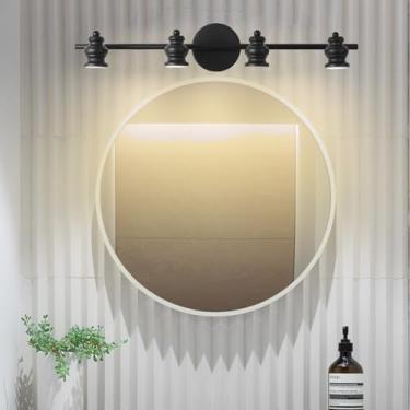 Imagem de GZZBMY Luzes de parede espelhadas de LED para banheiro Lâmpadas de parede destacáveis internas de metal à prova d'água Arandelas de parede com ângulo ajustável para exibição de imagem para quarto