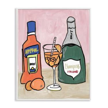Imagem de Stupell Industries Aperol And Champagne White Framed Giclee Art Design por NOLA JAMES, 76 x 61 cm
