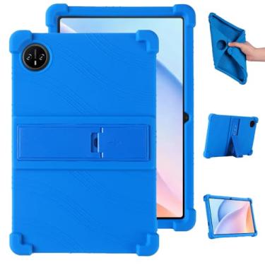 Imagem de FIEWESEY Capa para tablet DOOGEE Tab A9, para DOOGEE Tab A9 Pro, capa de silicone macio adequado para crianças com suporte ajustável, proteção total à prova de choque para tablet de 10,1 polegadas