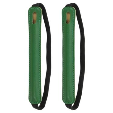 Imagem de PATIKIL 2 peças de suporte de caneta para tablet, capa universal retrátil para caneta, estojo elástico, bolso para lápis, bolsa protetora para tablet, notebook, verde
