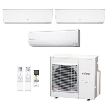 Imagem de Ar-Condicionado Multi Split Inverter Fujitsu 35.000 (1x Evap HW 9.000 + 1x Evap HW 12.000 + 1x Evap HW 18.000) Quente/Frio 220V