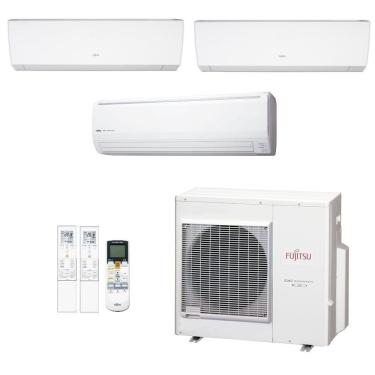 Imagem de Ar-Condicionado Multi Split Inverter Fujitsu 35.000 (1x Evap HW 9.000 + 1x Evap HW 12.000 + 1x Evap HW 24.000) Quente/Frio 220V