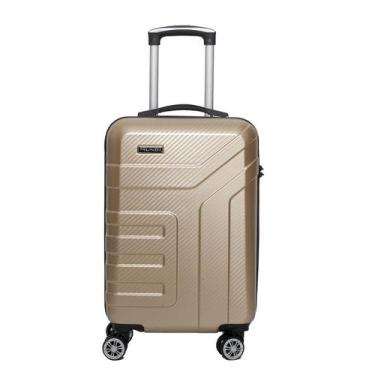 Imagem de Mala de Viagem Bordo 8kg Mundi Paris 360 Graus ABS MD1901, Dourado