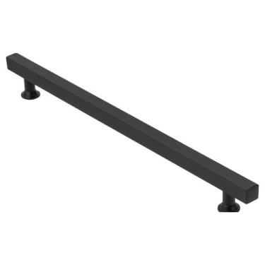 Imagem de Puxador Quadrado Preto Fosco Para Porta 60cm - 1 Lado Só - HomeFull