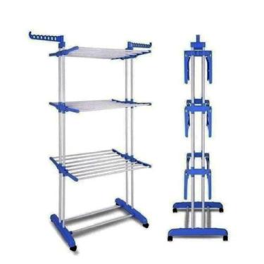 Imagem de Varal Vertical de Chão 3 Andares em Metal 170x126x64cm ul - Futuro Cas