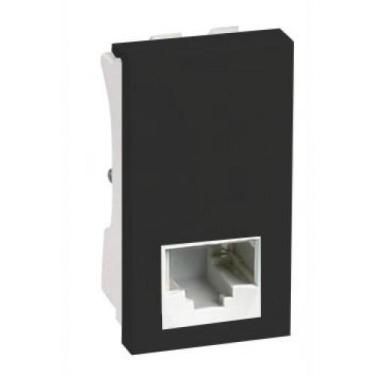 Imagem de Modulo Entrada Rj45 Cat5 - Recta Grafite Satin Fosco - Blux Recta Graf