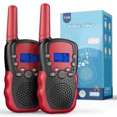 Imagem de Walkie Talkies Selieve para crianças de 4 a 8 anos, 2 canais, vermelho