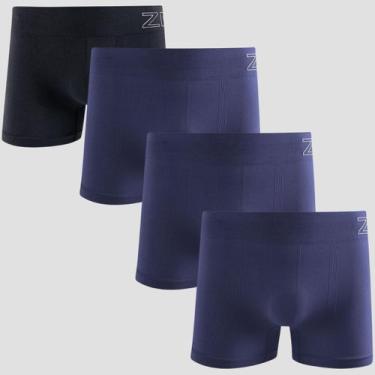 Imagem de Kit 4 Cueca Boxer Masculina Zee rucci Microfibra Poliamida Original - 