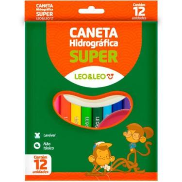 Imagem de Caneta Hidrocor Super Leonora Big 12 Cores 4965
