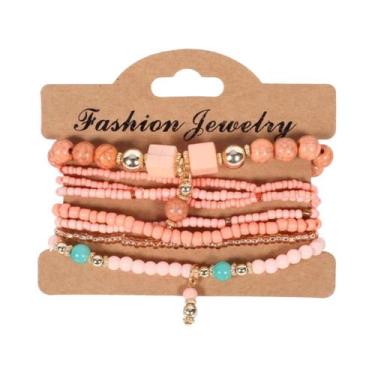 Imagem de Conjunto De Pulseiras De Contas Coloridas Boêmias Para Mulheres E Home