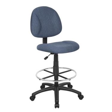 Imagem de Boss Office Products Cadeira de desenho ergonômico, trabalhos sem braços em azul