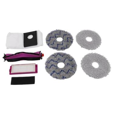 Imagem de Mingzhe Robô Aspirador Kit Acessório Limpeza Eficiente V15 Pro Cinza Azul Esfregões Rolo Escova Saco De Poeira Filtro Material ABS